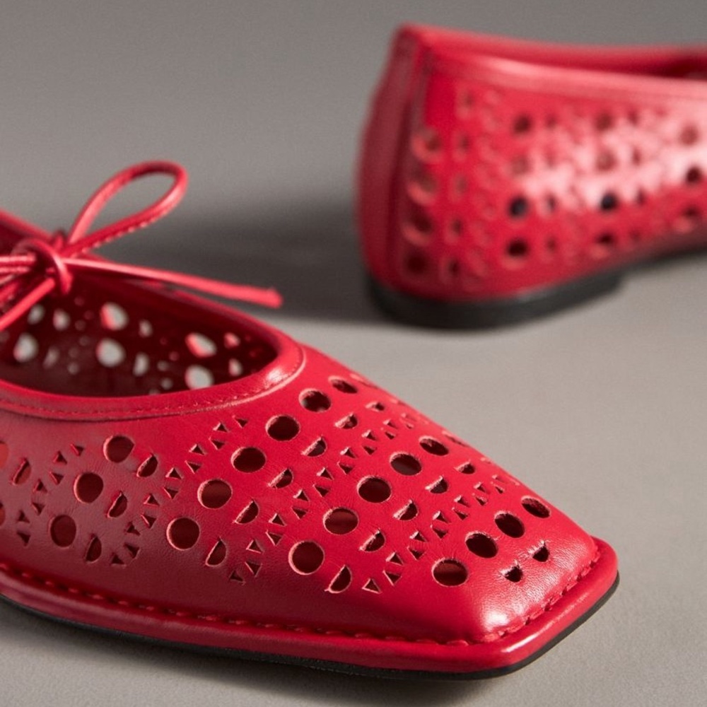 ALOHAS Sway Slit Leather Ballet Flats - Picture 3 of 9
